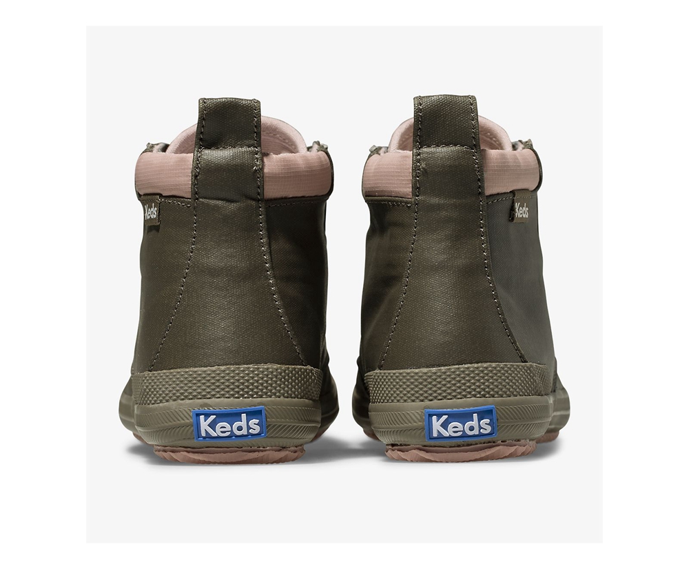 Μπότες Παιδικα - Keds Cyber Scout Coated Καμβας - Ελιά - CENSJ0587